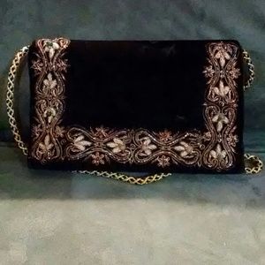 Beautiful black embroidered purse